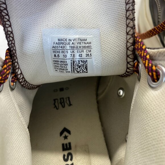 Converse Run Star Hike High Top Leather Brown Mens Size Men's 8.5 Women's 10 - Picture 5 of 16